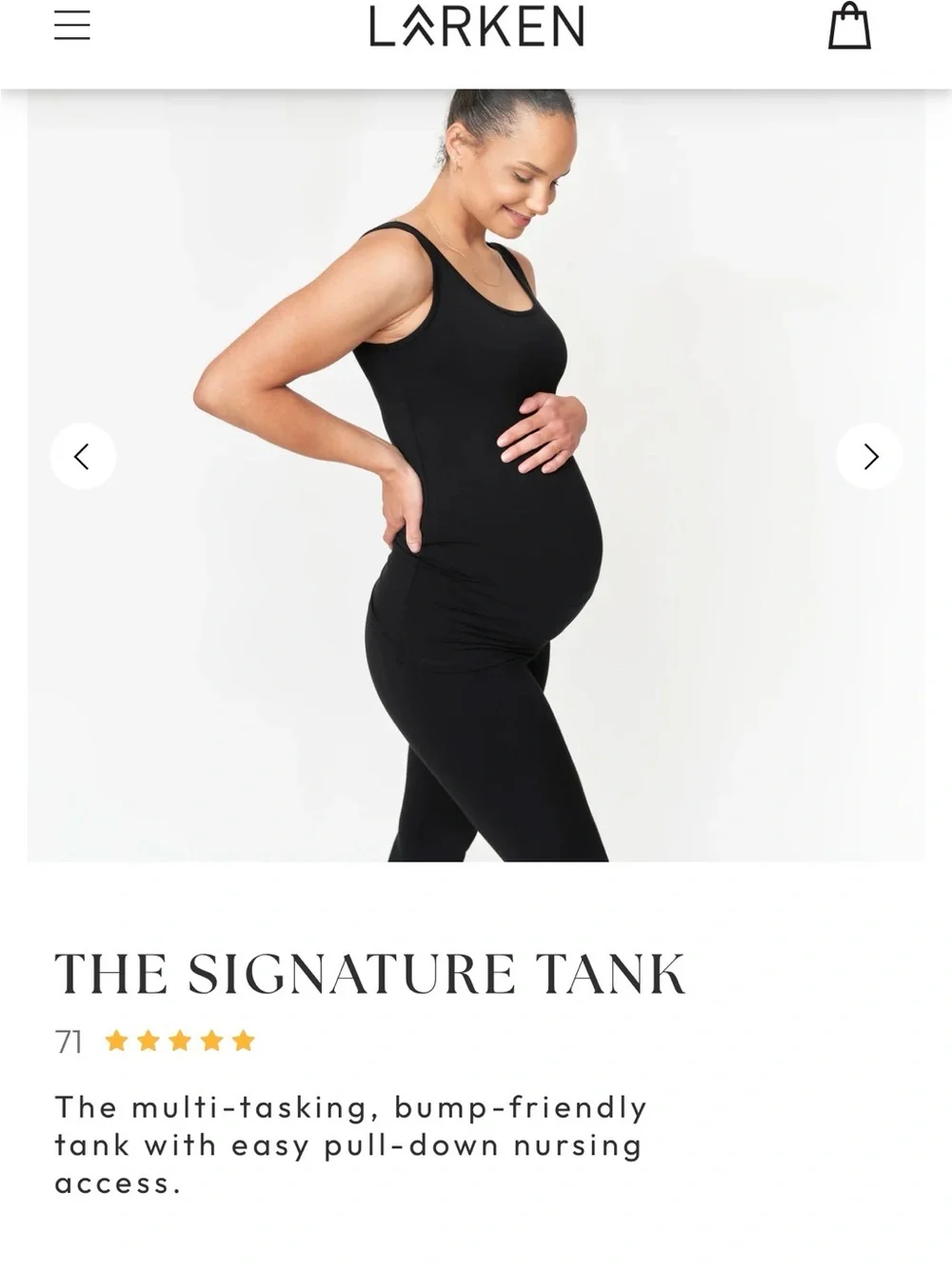 Larken The Signature Tank - Women's Maternity and Nursing Top